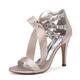 Femme Chaussures de mariage Chaussures bling-bling Talons aiguilles Chaussures scintillantes Chaussures de mariée Cristal Talon haut Bout ouvert Luxueux Satin Lacet Argent Noir Blanche