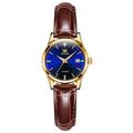 OLEVS Femme Montre Mécanique Calendrier Imperméable Noctilumineux Vrai Cuir Suivre