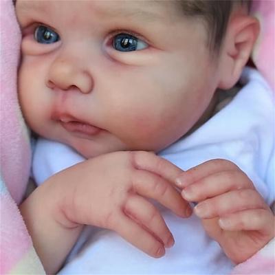 20 pouces reborn bébé poupée déjà peint reborn bébé poupée miley même que l'image réaliste toucher doux 3d peau cheveux peints veines visibles