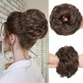 chignon en désordre morceau de cheveux ondulés chignon bouclés synthétique faux cheveux chignon extensions chignon en désordre chouchou chignon frisé morceau de cheveux pour les femmes