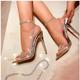 Femme Chaussures à Talons Sandales Chaussures bling-bling Chaussures habillées Talons aiguilles Mariage Soirée du quotidien Couleur unie Couleur Pleine Eté Printemps Strass Talon haut Talon Aiguille