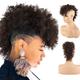 afro haute bouffée cheveux chignon queue de cheval cordon avec frange jerry synthétique bouclés mohawk kinkys bouclés fauxhawks queue de cheval clip sur queues de cheval pour femmes extensions de