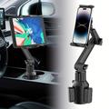 Porte-gobelet de voiture support de téléphone pour tablette avec base de porte-gobelet robuste support de téléphone pour tablette réglable pour voiture/camion compatible avec les tablettes de 4 à 13