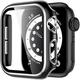 Boîtier de montre avec protecteur d'écran Compatible avec Apple Watch Series 8 7 41mm 45mm / Series 6 5 4 SE 40mm 44mm / Series 3 2 1 38mm 42mm Résistant aux rayures Résistant à la poussière Tout