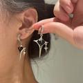 1 paire Boucles d'oreille Clou Boucle d'Oreille Pendantes For Femme Anniversaire Soirée Rendez-vous Alliage Mode Diamant