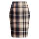 Femme Jupe Moulante Jupe à carreaux Mini Taille haute Jupes Imprimer Plaid Maillard Plein Air du quotidien Hiver Coton Mode Sexy Marron foncé Kaki foncé Kaki clair Noir pur