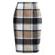 Femme Jupe Moulante Jupe à carreaux Mini Taille haute Jupes Imprimer Plaid Maillard Plein Air du quotidien Hiver Coton Mode Sexy Marron foncé Kaki foncé Kaki clair Noir pur