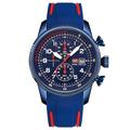 Montre à Quartz pour Hommes MINI FOCUS Grand Cadran Mode Affaires Extérieure Luminante Trois Fuseaux Horaires Calendrier Montre Étanche en Silicone