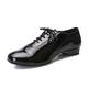 Homme Chaussures Latines Salon Chaussures Modernes Chaussures de personnage Professionnel Danse de Salon Valse Manteaux en similicuir Collections de fêtes Mode Couleur Pleine Talon épais Bout fermé