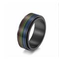 prosteel pride anneaux pour femmes hommes taille 9 en acier inoxydable lgbtq pride rainbow fidget ring