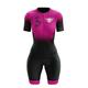 Femme Combinaison Triathlon Manche Courte Triathlon Rose Blanc Noir Violet Vert Bleu Rouge Noir Graphic Vélo Lycra Des sports Graphic Vêtement Tenue