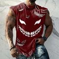 Homme Graphique Drôle Débardeur T-shirt sans manches pour hommes Manches Courtes T-shirt Impression 3D Col ras du cou Chemise Mode Designer Muscle Quotidien Sports Salle de sport Noir Blanche Rouge