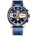 Curren homme montre-bracelet chronographe calendrier sport hommes montre militaire armée top marque de luxe noir en cuir véritable mâle horloge 8394