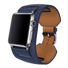 Bracelet Compatible avec Apple iWatch 49 mm 45 mm 44 mm 42 mm 41 mm 40 mm 38 mm Série Ultra SE 8 7 6 5 4 3 2 1 pour Montre intelligente Sangle Bracelet Vrai Cuir Homme Luxe bracelet