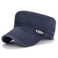 Homme Casquette Plate Casquette de Baseball Casquette militaire Chapeau de cadet Noir Bleu Coton Vintage Voyage Plage Extérieur Vacances Plein Ajustable Lavable Pour tous les jours