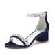 Femme Chaussures de mariage Sandales Chaussures bling-bling Chaussures scintillantes Chaussures de mariée Fermeture Talon Bottier Bout ouvert Minimalisme Satin Fermeture Argent Vin Vert et Bleu