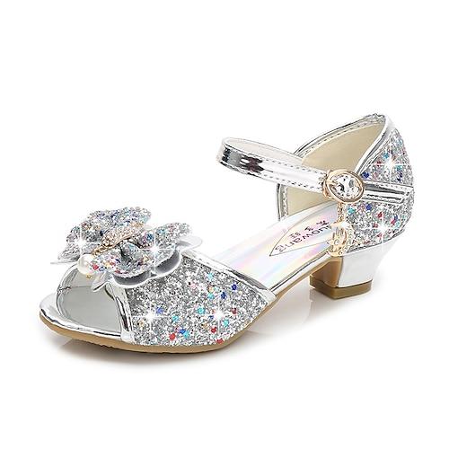La Reine des neiges Conte de Fées Princesse Elsa Chaussures Paillettes Cosplay de Film for Fille Enfant Carnaval Mascarade
