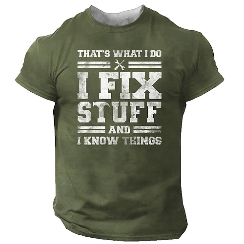 Homme Graphique Lettre T-shirt T-Shirts Drôles T-shirts à slogan t-shirt en détresse Manche Courte T-shirt Impression 3D Col ras du cou Chemise ancien Mode Designer Extérieur Occasionnel Quotidien