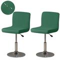 Lot de 2 housses de tabouret de bar extensibles bordeaux, housse de tabouret de bar pivotante carrée, housse de chaise pour salle à manger, housse de siège de café, protection antidérapante
