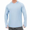 chemises solaires à manches longues pour hommes sweat à capuche de protection contre les éruptions cutanées randonnée pêche t-shirt de natation haut protection solaire en plein air respirant séchage rapide léger été bleu marine blanc escalade