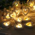 3m 20led amour coeur led guirlande lumineuse en bois guirlandes lumineuses pour fenêtre chambre intérieur extérieur décor noël décoration de fête de mariage