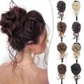 postiche chignon désordonné pour femme avec pince à griffes extensions de cheveux blond platine buncurly cheveux ondulés chignon clip en griffe chignon queue de cheval postiches avec longue barbe