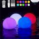 LED flottant piscine lumière extérieure avec télécommande rgb couleur changeante boule lumineuse lumière pour jardin pelouse maison fête piscine décoration éclairage rechargeable