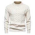 Homme Pull Chandail Pullover A côtes Tricoter Tunique Tricoté Basique Couleur unie / unie Col Ras du Cou Garder au chaud Moderne contemporain Usage quotidien Sortie Vêtement Tenue Bouffantes