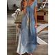 Femme Robe casual Robe Droite Impression de marbre Imprimer Col V Robe longue maxi Elégant du quotidien Manche Courte Eté Printemps