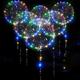 10pcs led ballon lumineux fête de mariage fournitures décoration transparent bulle décoration fête d'anniversaire mariage led ballons guirlande lumineuse cadeau de noël