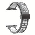 Bracelets de montre intelligente pour Apple Watch 44 mm 40 mm 49 mm 38 mm 45 mm 41 mm 42 mm bracelet en silicone bicolore sport pour femme bracelet de remplacement à fermoir en D magnétique pour