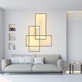 Plafonnier LED de forme carrée 113 cm design linéaire encastré en aluminium moderne contemporain finitions peintes lumière de salon 85-265 V uniquement dimmable avec télécommande