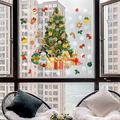 Autocollant d'arbre de Noël visible des deux côtés de Noël, super transparent et sans adhésif, film électrostatique pour fenêtre, salon, chambre à coucher, fenêtre d'affichage, réfrigérateur,