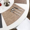 sets de table ronds en faux cuir 1 pièce, sets de table compensés tapis de table ronds résistants à la chaleur pour table à manger, sets de table en pu imperméables et essuyables