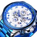 Montre mécanique FORSINING pour hommes Montre de marque Top Montre militaire de sport étanche trois cadrans calendrier luminous automatique auto-remontante Montre mécanique en acier inoxydable
