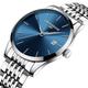 Montre à quartz ultra-mince pour hommes hommes analogique luxe minimaliste classique montre-bracelet étanche calendrier chronographe montres en acier inoxydable