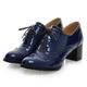 Femme Escarpins Oxfords Chaussures Bullock Chaussures habillées du quotidien Couleur unie Couleur Pleine Eté Talon bloc Bout rond Classique Britanique Cuir Verni Lacet Noir Rouge Bordeaux Bleu