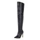 Femme Bottes Bottes à talons du quotidien Couleur Pleine Cuissardes Hiver Talon haut Talon Aiguille Bout pointu Faux Cuir Fermeture Noir Blanche Jaune