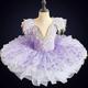 Tenues de Danse pour Enfants Ballet Costumes de Danse Robe Détail Perle Fantaisie Paillette Fille Utilisation Soirée Manche Courte Spandex