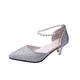 Femme Chaussures de mariage Escarpins Chaussures bling-bling Escarpins Sandales à talons Mariage Soirée Couleur unie Talons de mariage Chaussures de mariée Chaussures de demoiselle d'honneur Strass