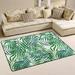 Wellsay Palm Tree Non Slip Area Rug for Living Dinning Room Bedroom Kitchen 2 x 3 (24 x 36 Inches / 60 x 90 cm) Watercolor Tropical Leaves Nursery Rug Floor Carpet Yoga Mat