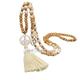 1 pc Collier Pendentif Collier de Perle For Femme Plein Air Fête scolaire Fête d'anniversaire En bois Cristal Pierre Fait main Signe de Paix / Collier Sautoir / Collier de perles