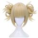 bakugou perruque deku perruque toge perruque uraraka cosplay perruque cosplay perruque ondulée partie médiane perruque blonde une couleur cheveux synthétiques femme blonde