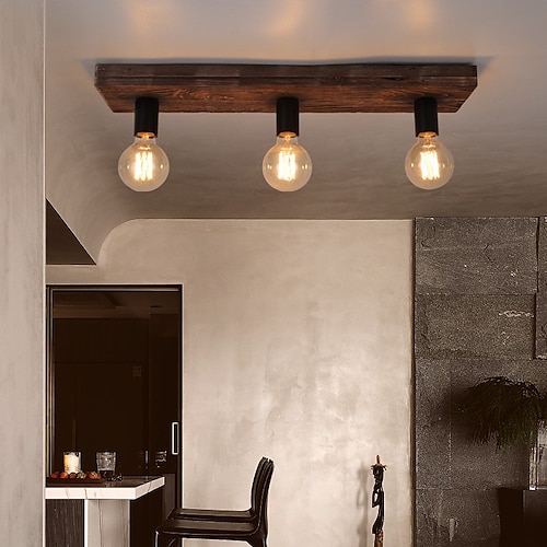 ferme lumière plafonnier 60cm bois lumière pays lumière salle à manger lumière cuisine lumière îlot luminaire ferme plafond