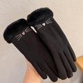 Femme Gants tactiles Gants d'hiver chauds Cadeau du quotidien Couleur unie / unie Fibres acryliques simple Chaud 1 paire