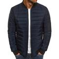 Homme Manteau d'hiver Veste d'Hiver Doudoune Veste matelassée Zippé Randonnée Coupe Vent Chaud Hiver Bleu marine Vert militaire Noir Rouge Doudoune