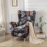 stretch wingback chair cover wing chair slipcovers with seat cushion cover spandex jacquard wingback chair cover for ikea strandmon chair