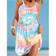 Femme robe de plage Vêtements de plage Mini robe Imprimer Décontractées Moderne Léopard Bretelles Fines Sans Manches Ample Extérieur du quotidien Rose Claire Bleu 2023 Eté Printemps S M L XL