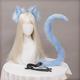 chat oreille avec queue costume animal anime fausse fourrure chaton oreilles bandeau kawaii chat fausse fourrure en peluche coiffe cheveux cerceau lolita halloween cosplay costume partie casque