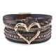 1 pc fermoir magnétique boho wrap bracelets en cuir manchette bracelet perlé bracelets pour femme empilable infinity bracelets bijoux